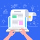 Image of two hands typing a blog on a keyboard. We see common blogging mistakes among private practice owners. We help boost SEO for mental health professionals.