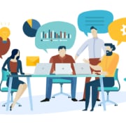 A graphic showing people reviewing a site audit for Simplified SEO Consulting. Contact us to learn more about online SEO training and other services. Our team supports SEO for therapists worldwide. 65202