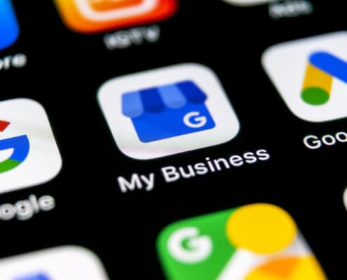 A close up of the app for Google My Business. Simplified SEO Consulting can offer support with Google My Business in counseling and other SEO services. Learn how we can offer support with local SEO for speech therapists and more.