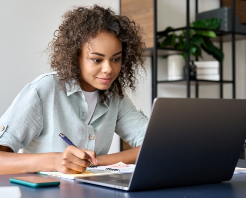 image of person writing something down. get connected with an seo specialist who understands private practice