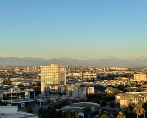 Photo of Torrance, CA in the LA area taken from the Torrance Marriott Redondo Beach hotel representing a photo a person might use if their office was located in Torrance or Redondo Beach
