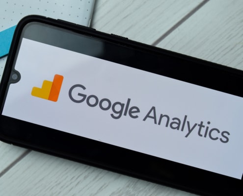 A close up of a phone screen with the logo of Google Analytics. Learn how an SEO specialist can offer support for your private practice website. Learn how Simplified SEO Consulting can offer support with private practice SEO today.