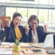 Shows two therapist excited for Simplified SEO Consulting's new package. Represents how seo for mental health is beneficial for private practices.
