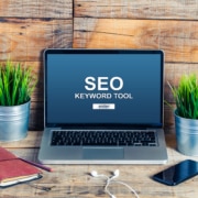 SEO Keyword Tool displayed on laptop screen. Don't let your competitors beat you! Learn law firm SEO today.