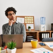 Shows a therapist thinking if hiring an SEO agency for private practice SEO is worth it. Represents how an agency can support you with seo for online therapy.