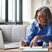 Shows a therapist utilizing private practice seo. Represents how seo for online counseling can support therapists.