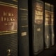 Legal books on a shelf. Learn the best marketing strategy for personal injury lawyers here!