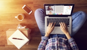 Image of a woman holding a laptop while sitting on the floor with her legs crossed. If you’re looking for help growing your online business, Simplified SEO consulting can help you begin to grow your practice. Reach out soon to get started!