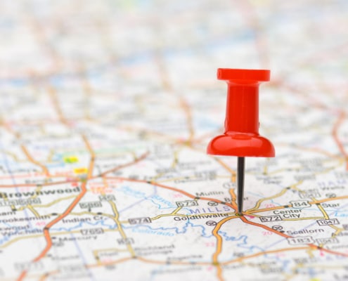 Image of a pushpin on a map. If you are looking for your ideal client as a therapist, learn how local SEO can help you find them!