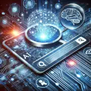 A futuristic search engine interface with AI-generated results representing the move towards AI-Driven Search in the United States and beyond.